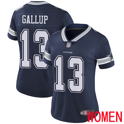 Women Dallas Cowboys Limited Navy Blue Michael Gallup Home #13 Vapor Untouchable NFL Jersey->youth nfl jersey->Youth Jersey